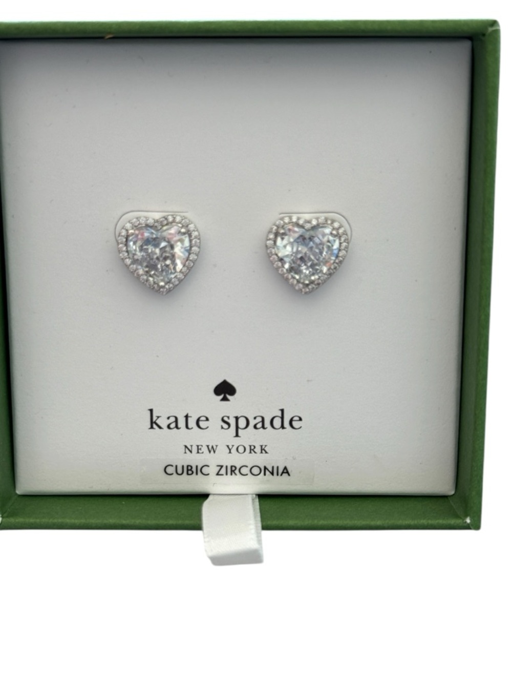 Kate Spade pave halo heart earrings new in box - Picture 6 of 7